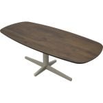 Eettafel Lidusa Deens ovaal kolompoot beige