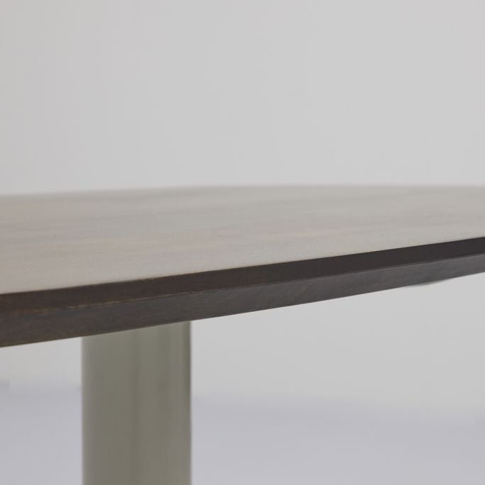 Eettafel Lidusa Deens ovaal kolompoot beige