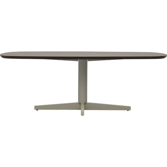 Eettafel Lidusa Deens ovaal kolompoot beige