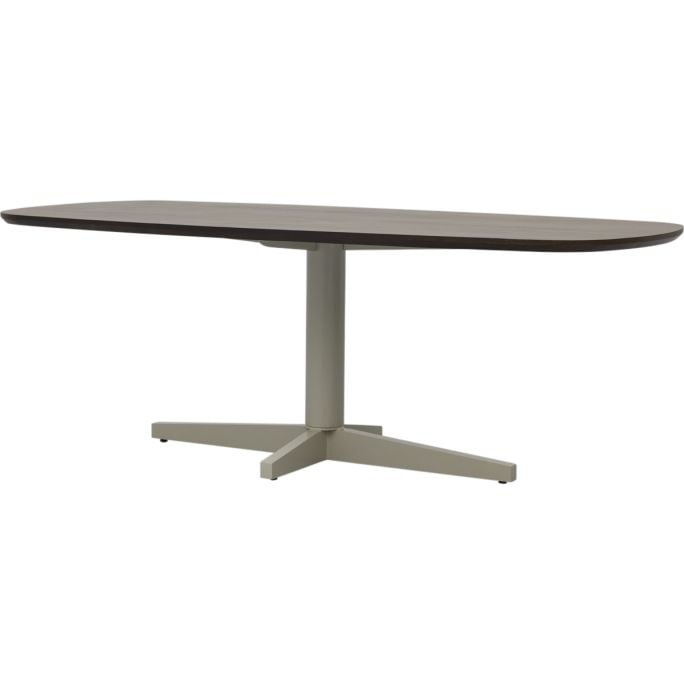 Eettafel Lidusa Deens ovaal kolompoot beige