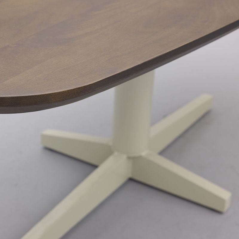 Eettafel Lidusa Deens ovaal kolompoot beige
