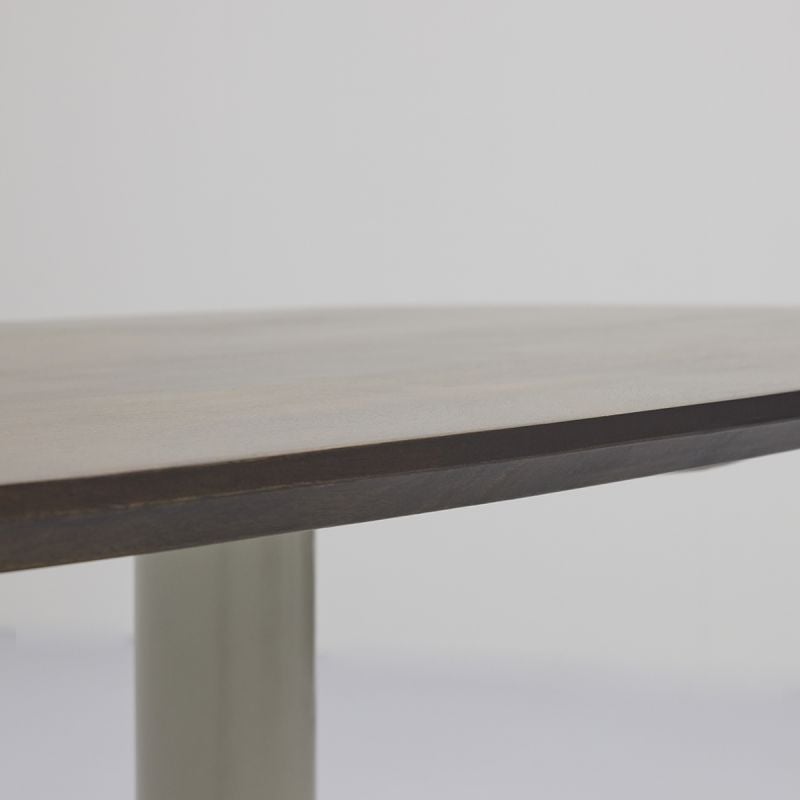 Eettafel Lidusa Deens ovaal kolompoot beige