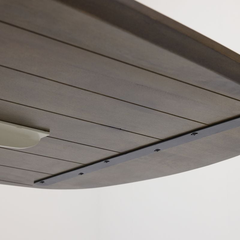 Eettafel Lidusa Deens ovaal kolompoot beige