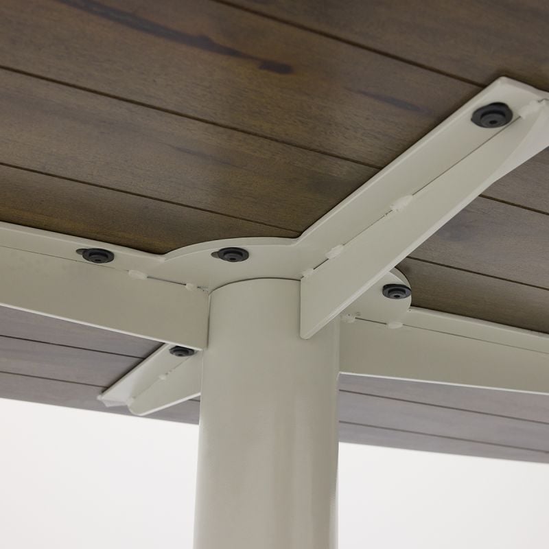 Eettafel Lidusa Deens ovaal kolompoot beige