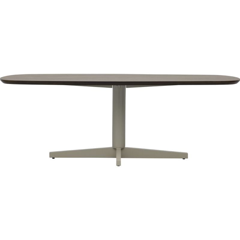 Eettafel Lidusa Deens ovaal kolompoot beige