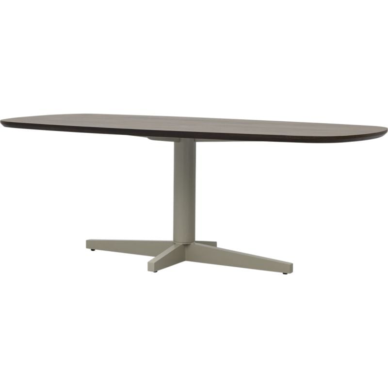 Eettafel Lidusa Deens ovaal kolompoot beige