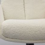 Draaifauteuil Viktor met voetenbank in stof Boogie