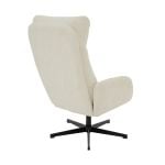 Draaifauteuil Viktor met voetenbank in stof Boogie