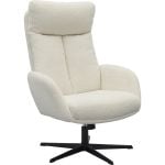 Draaifauteuil Viktor met voetenbank in stof Boogie