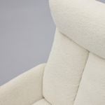Draaifauteuil Viktor met voetenbank in stof Boogie