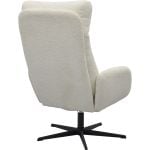 Draaifauteuil Viktor met voetenbank in stof Boogie