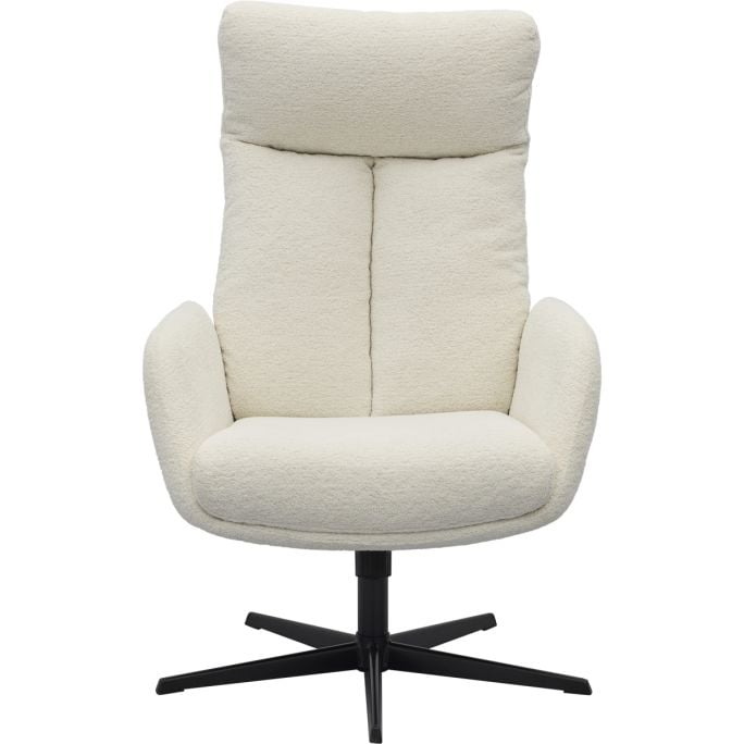 Draaifauteuil Viktor met voetenbank in stof Boogie