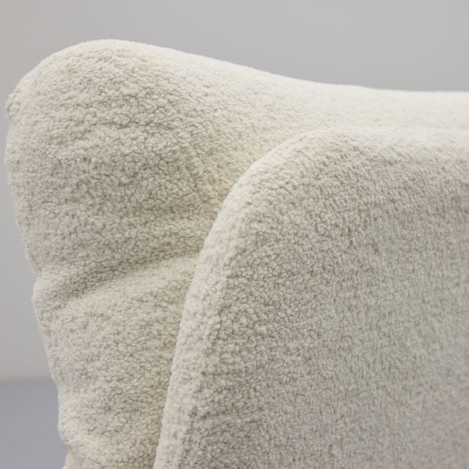 Draaifauteuil Viktor met voetenbank in stof Boogie