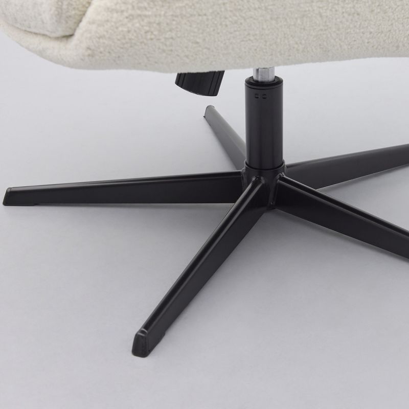 Draaifauteuil Viktor met voetenbank in stof Boogie