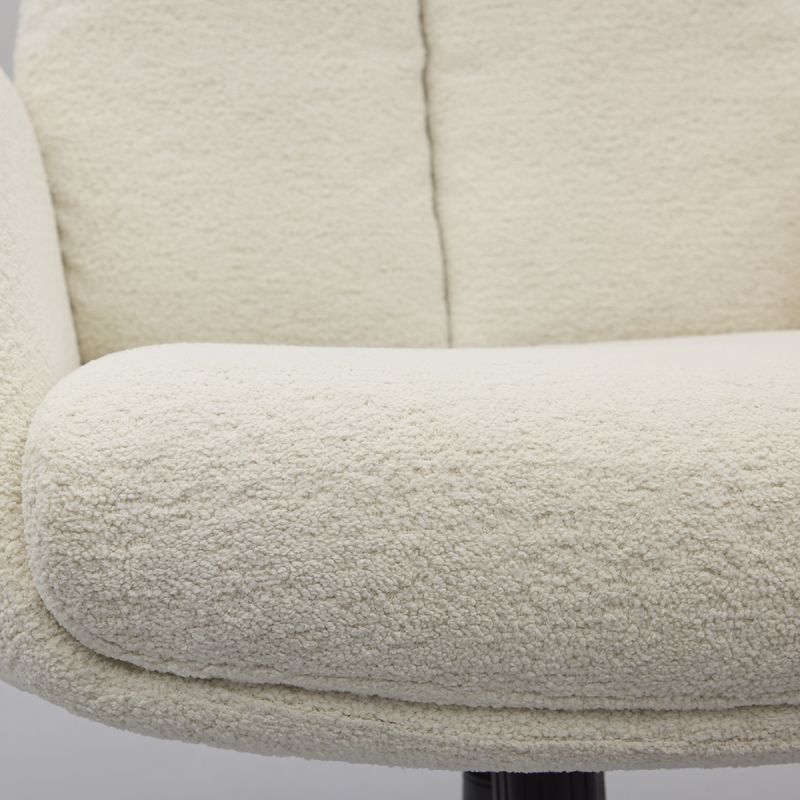 Draaifauteuil Viktor met voetenbank in stof Boogie