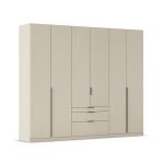 Kledingkast Abbey B270xH229 Champagne, 6 deuren, 3 laden incl, 6 legplanken en 3 roedes