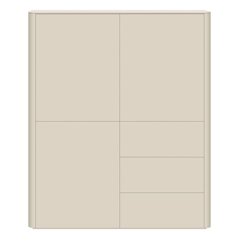 Opbergkast Moiano afgerond beige