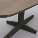 Eettafel Lidusa Deens ovaal kolompoot zwart