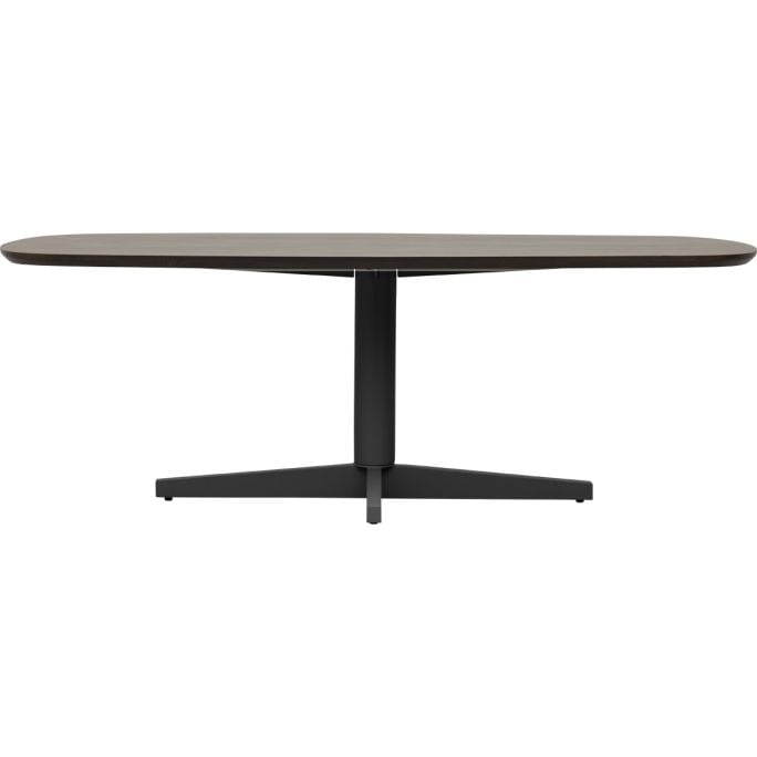Eettafel Lidusa Deens ovaal kolompoot zwart