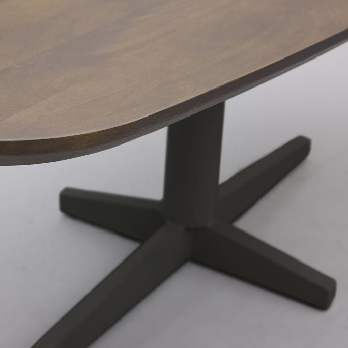 Eettafel Lidusa Deens ovaal kolompoot zwart