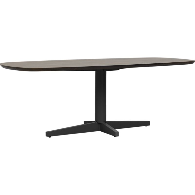 Eettafel Lidusa Deens ovaal kolompoot zwart