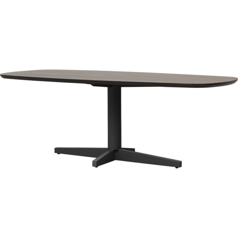 Eettafel Lidusa Deens ovaal kolompoot zwart