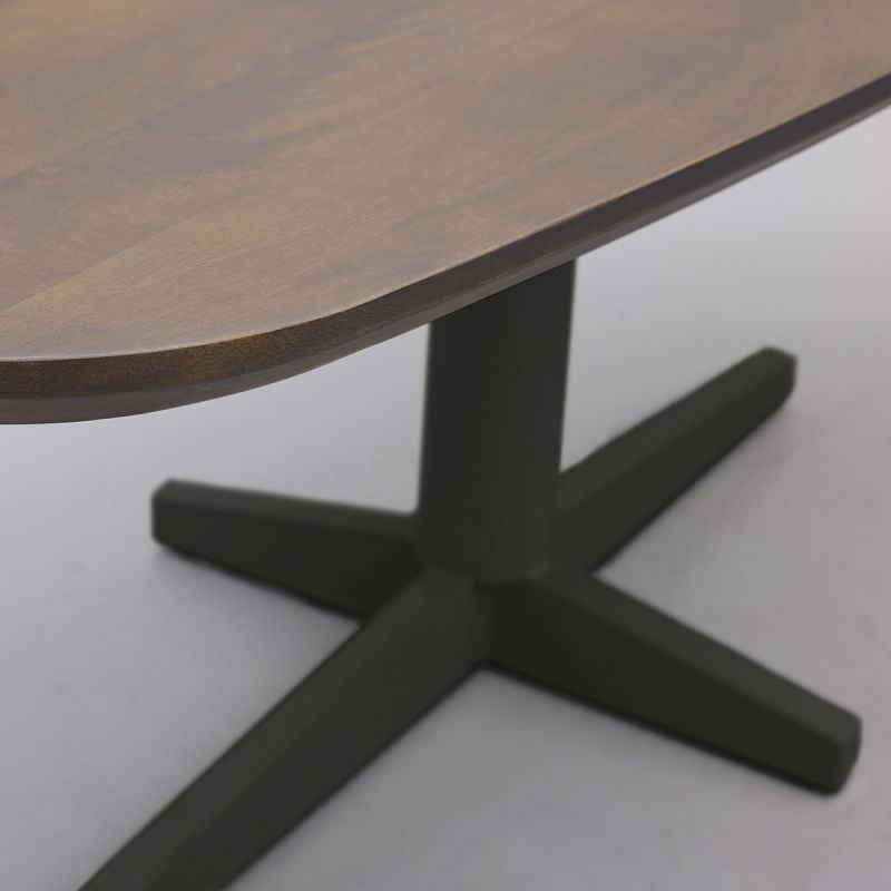 Eettafel Lidusa Deens ovaal kolompoot zwart