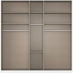Kledingkast Abbey B225xH229 Champagne, 5 deuren incl. 6 legplanken en 3 roedes