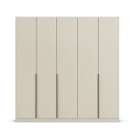 Kledingkast Abbey B225xH229 Champagne, 5 deuren incl. 6 legplanken en 3 roedes