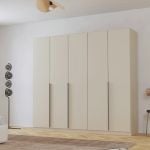 Kledingkast Abbey B225xH229 Champagne, 5 deuren incl. 6 legplanken en 3 roedes