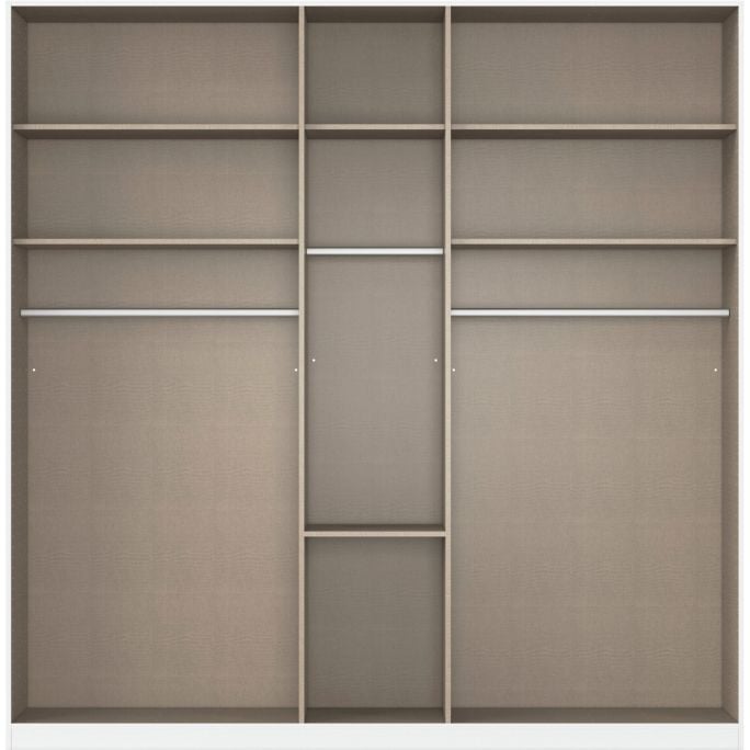 Kledingkast Abbey B225xH229 Champagne, 5 deuren incl. 6 legplanken en 3 roedes