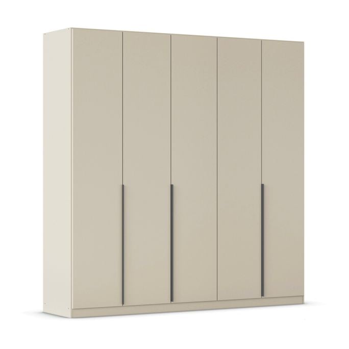Kledingkast Abbey B225xH229 Champagne, 5 deuren incl. 6 legplanken en 3 roedes