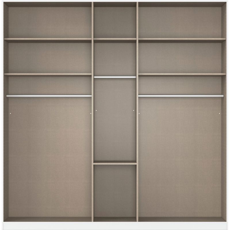 Kledingkast Abbey B225xH229 Champagne, 5 deuren incl. 6 legplanken en 3 roedes