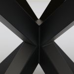 Eettafel Conroe rond met metalen matrixpoot