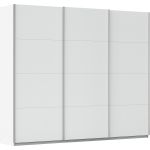 Kledingkast Kick 271 x 229 cm Alpinewit met aluminiumkleur greeplijst