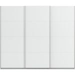 Kledingkast Kick 271 x 229 cm Alpinewit met aluminiumkleur greeplijst