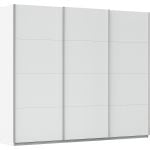 Kledingkast Kick 271 x 229 cm Alpinewit met aluminiumkleur greeplijst