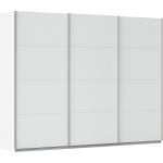 Kledingkast Kick 271 x 210 cm Alpinewit met aluminiumkleur greeplijst