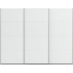 Kledingkast Kick 271 x 210 cm Alpinewit met aluminiumkleur greeplijst