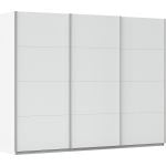 Kledingkast Kick 271 x 210 cm Alpinewit met aluminiumkleur greeplijst