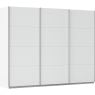 Kledingkast Kick 271 x 210 cm Alpinewit met aluminiumkleur greeplijst