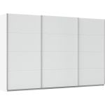 Kledingkast Kick 360 x 229 cm Alpinewit met aluminiumkleur greeplijst