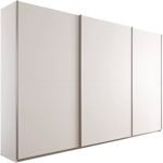 Kledingkast Kick 360 x 229 cm Alpinewit met aluminiumkleur greeplijst