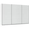 Kledingkast Kick 360 x 229 cm Alpinewit met aluminiumkleur greeplijst