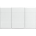 Kledingkast Kick 360 x 210 cm Alpinewit met aluminiumkleur greeplijst
