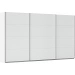 Kledingkast Kick 360 x 210 cm Alpinewit met aluminiumkleur greeplijst