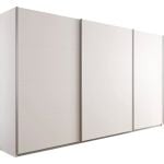 Kledingkast Kick 360 x 210 cm Alpinewit met aluminiumkleur greeplijst