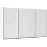 Kledingkast Kick 360 x 210 cm Alpinewit met aluminiumkleur greeplijst