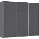 Kledingkast Kick 271 x 229 cm Grijs metallic met aluminiumkleur greeplijst