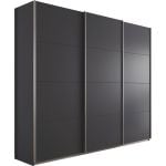 Kledingkast Kick 271 x 229 cm Grijs metallic met aluminiumkleur greeplijst